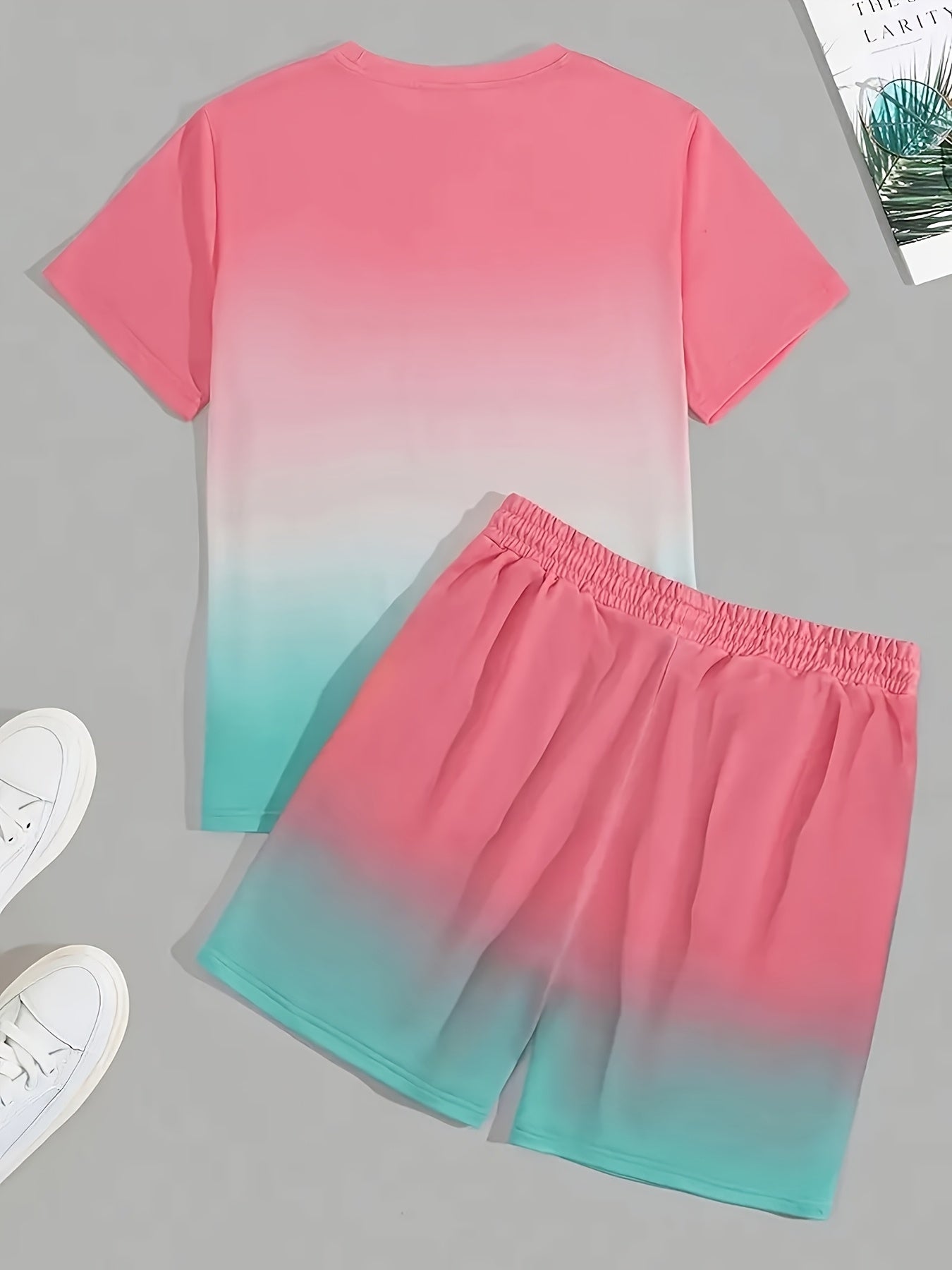 Men’s 3D Print Two-Piece Set – Crewneck T-Shirt & Shorts (Summer Casual Outfit)