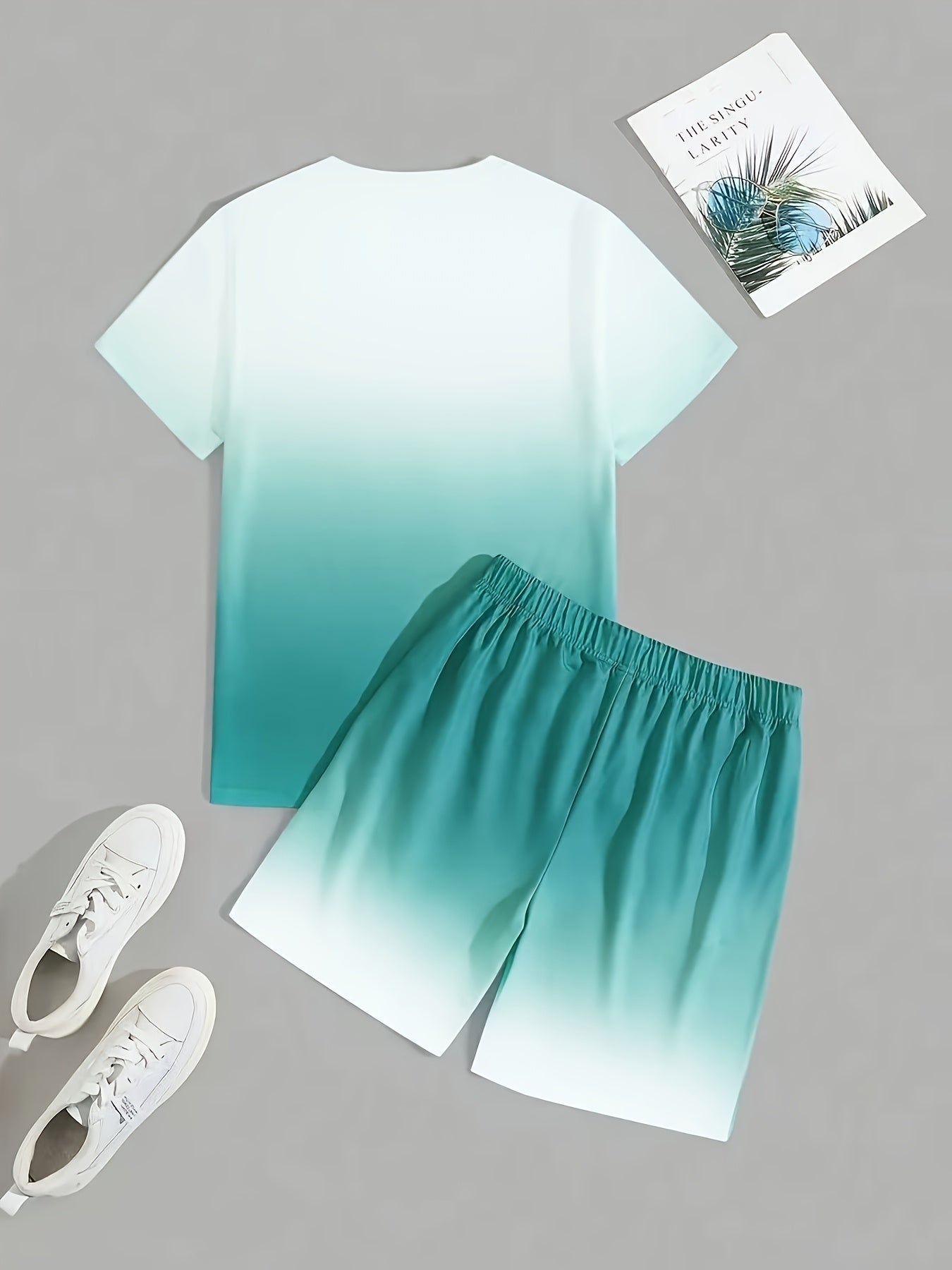 Men’s 3D Print Two-Piece Set – Crewneck T-Shirt & Shorts (Summer Casual Outfit)